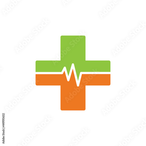 cross medical logo template vector icon