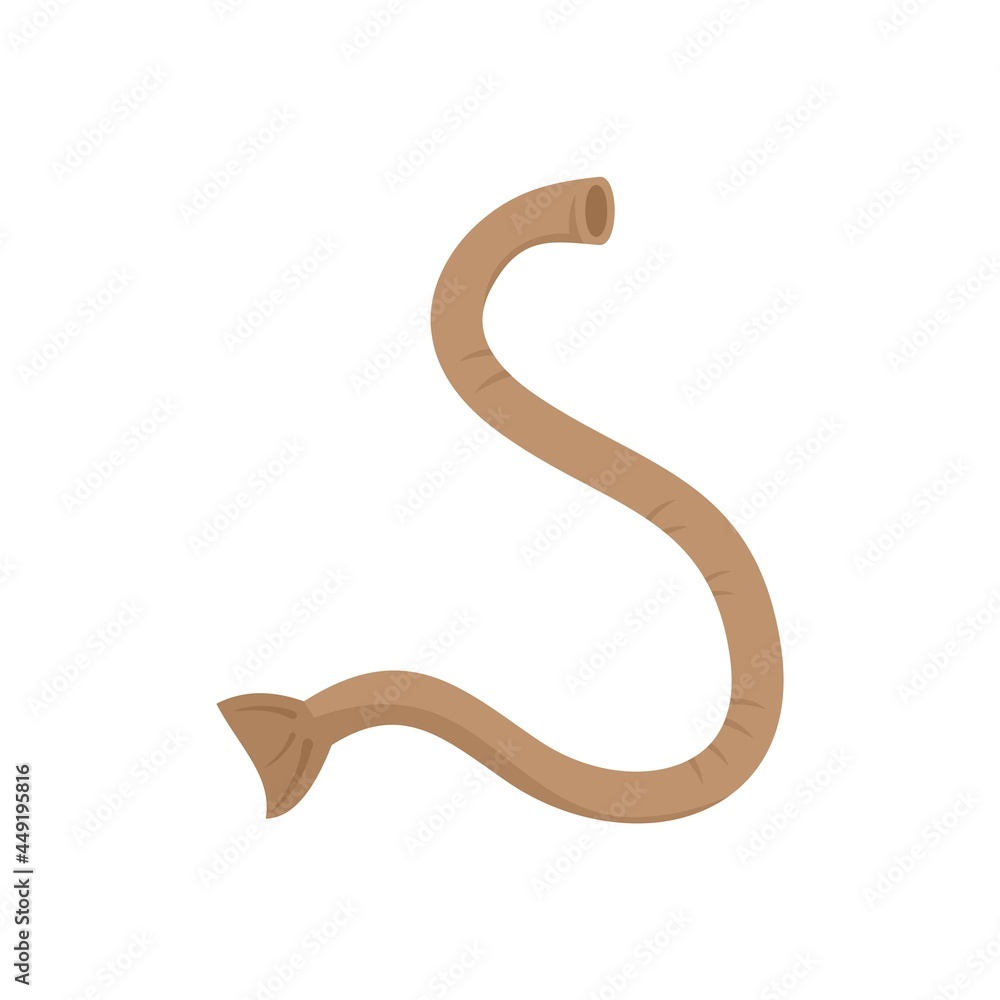 Parasite worm icon flat isolated vector Parasite worm icon flat isolated vector