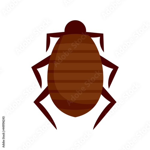 Mite icon flat isolated vector