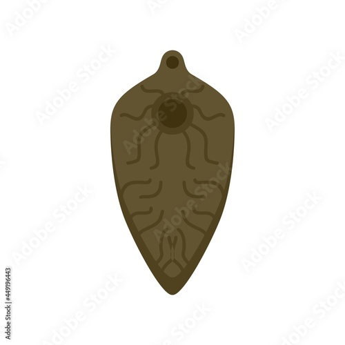 Intestinal parasite icon flat isolated vector