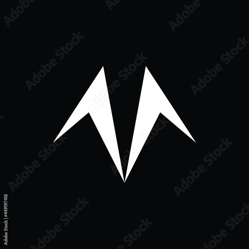 M trendy design logo monogram
