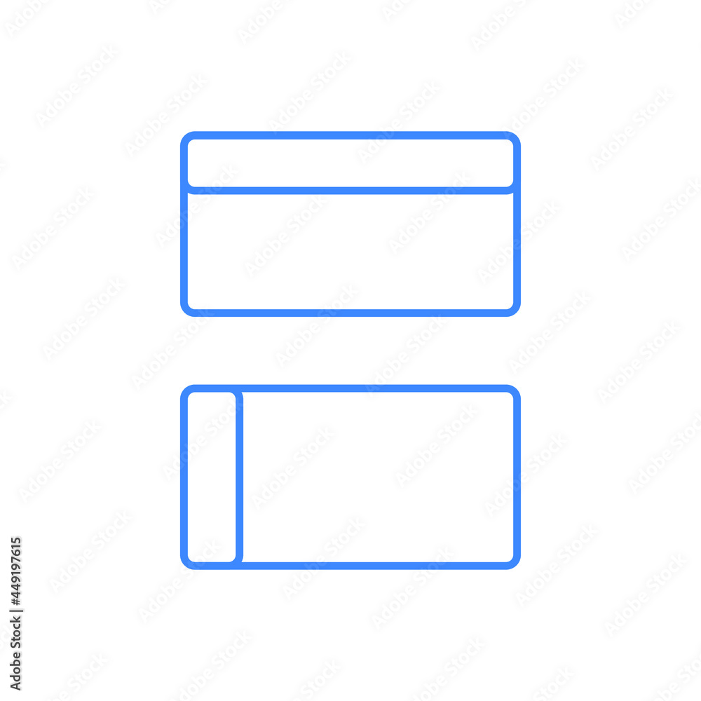 Envelope icons set. Blue outline. For website and application design. Envelope icons set. Blue outline. For website and application design.