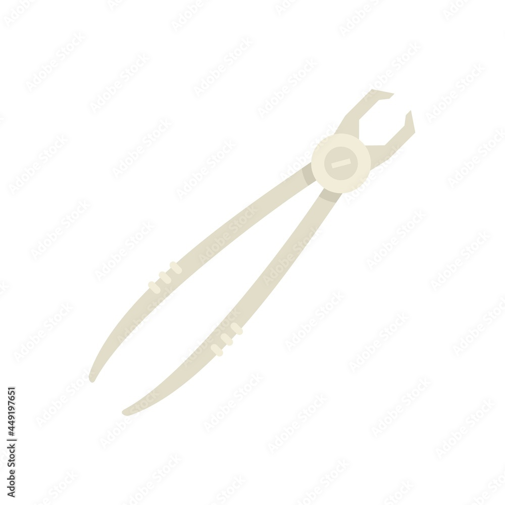 Forceps tongs icon flat isolated vector Forceps tongs icon flat isolated vector