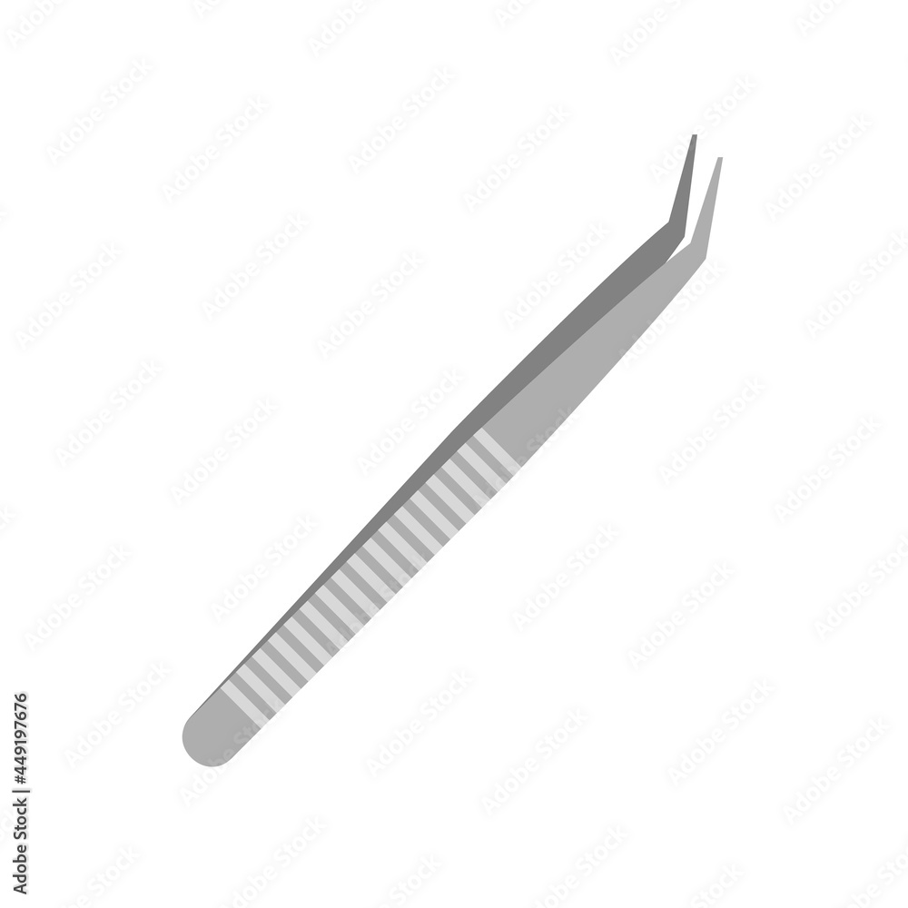 Pincers icon flat isolated vector