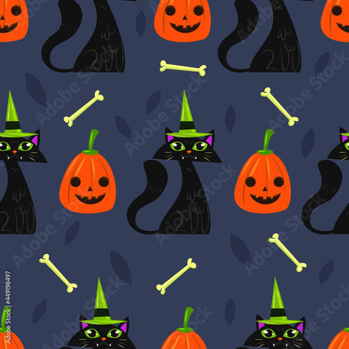 cute halloween seamless pattern collection