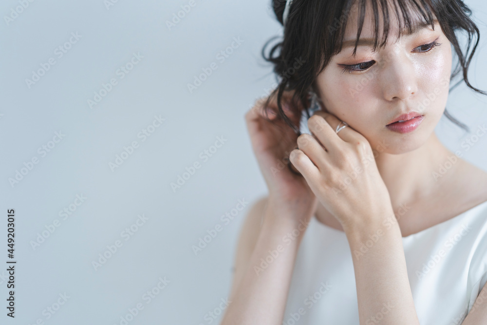 ウェディングドレスを着た花嫁 ウェディングドレスを着た花嫁
