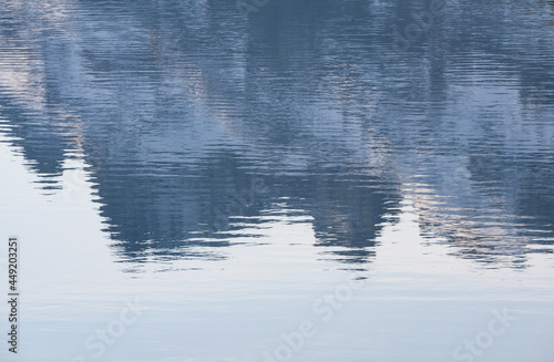 reflection of Mount Titlis in a calm alpine lake near Melchseefrutt