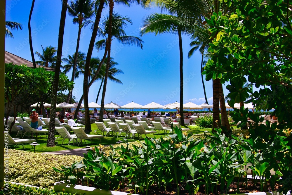 Fototapeta premium ハワイ州オアフ島 ワイキキ観光