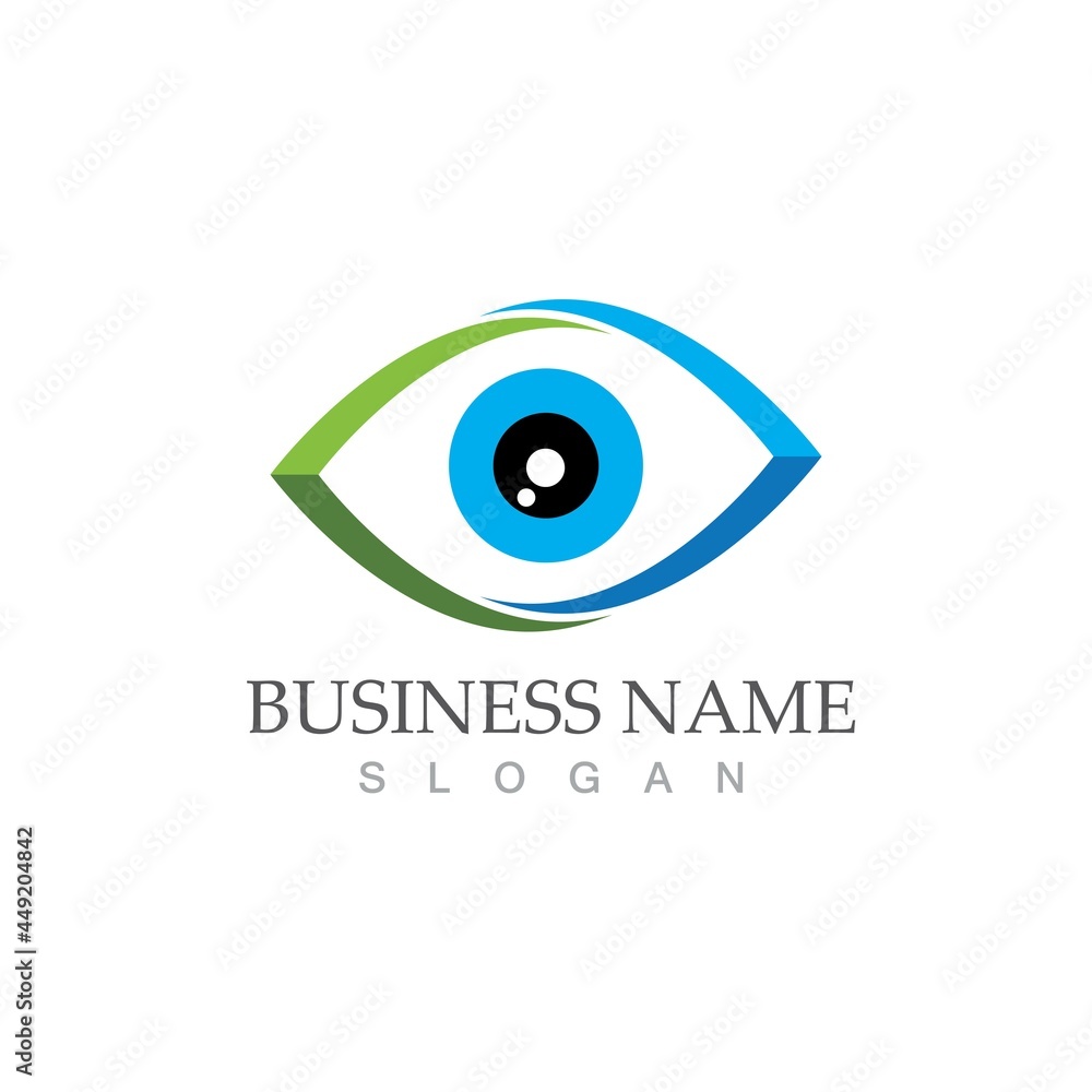 Eye Care vector logo design Eye Care vector logo design