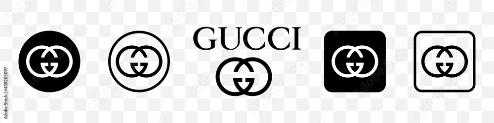 Vecteur Stock Gucci logo collection on a transparent background | Adobe  Stock