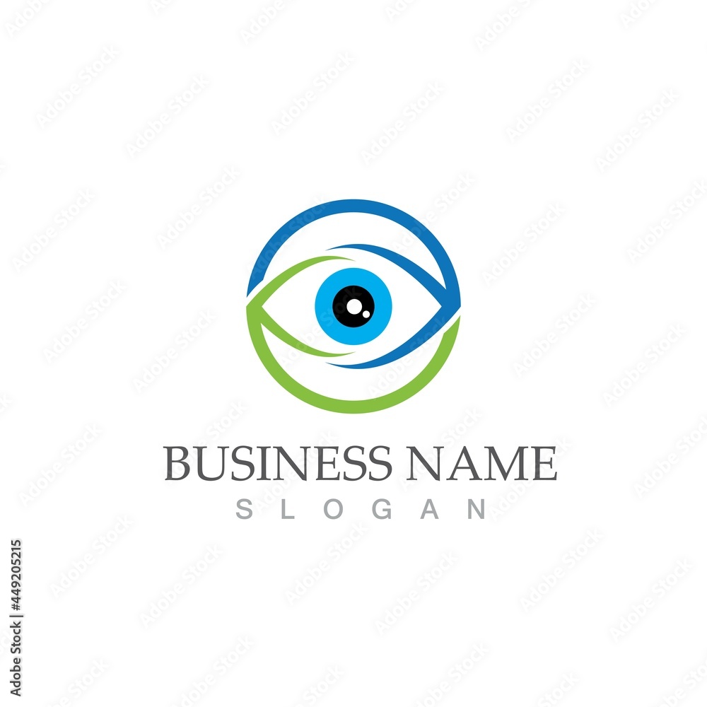 Eye Care vector logo design Eye Care vector logo design
