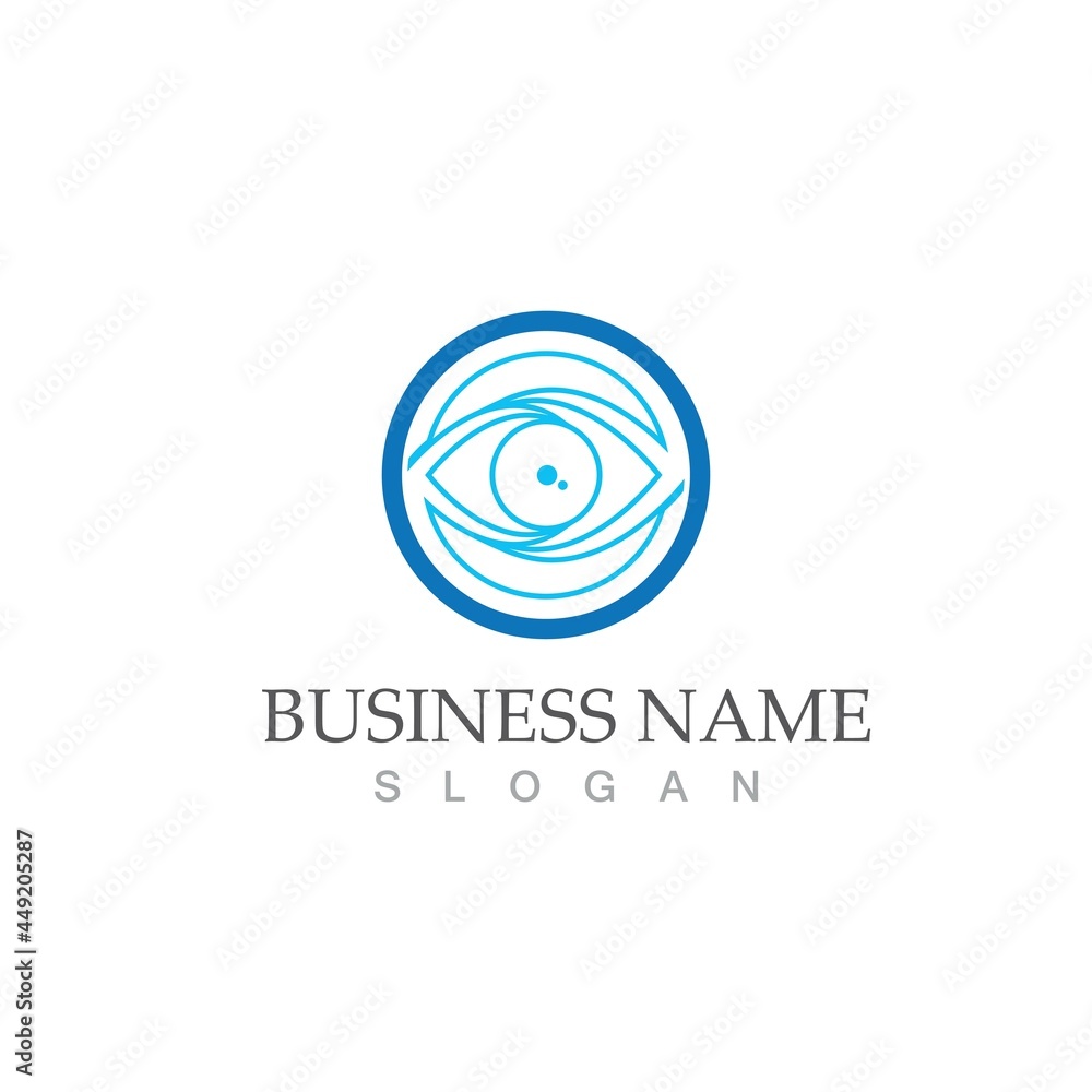 Eye Care vector logo design Eye Care vector logo design