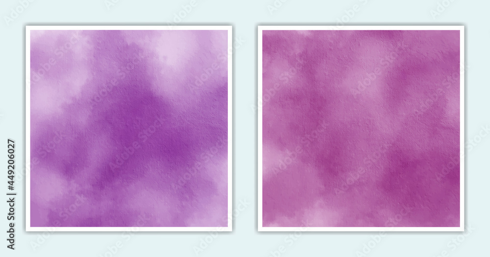 Fototapeta premium Watercolor backgrounds wet abstract vector square textures isolated backdrop design.
