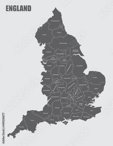 England administrative map