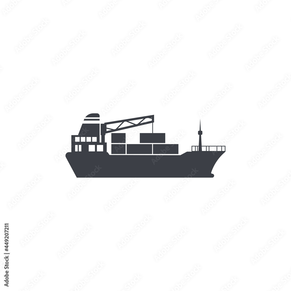 Ship icon design illustration template