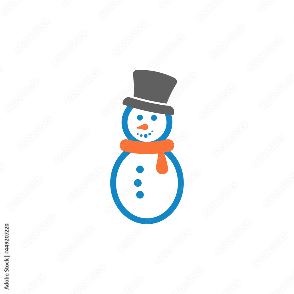 Snowman icon design illustration template