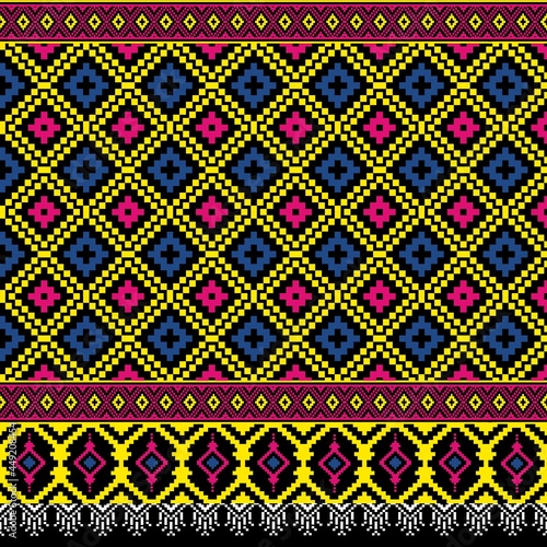 seamless pattern Ethnic African Americans geometric tribal textile ikat pattern motif mandalas native boho bohemian carpet aztec india Asia 