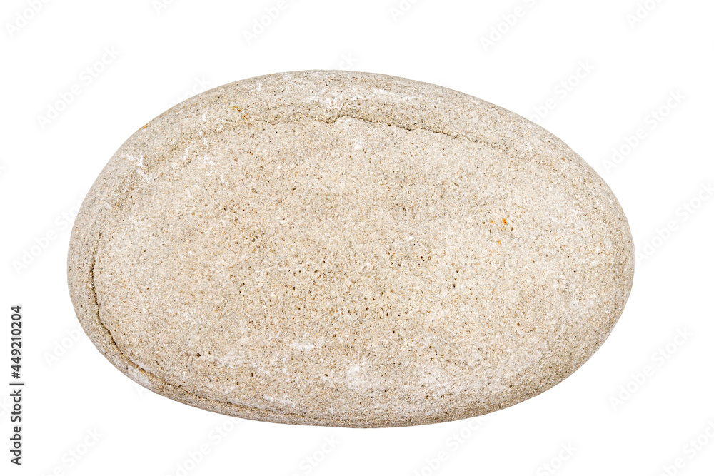 Top view of single gray pebble Top view of single gray pebble