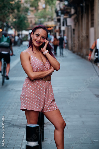 Portrait of a latina woman in the city - fashion concept