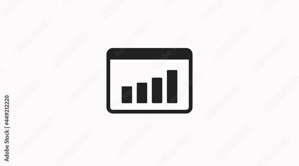 Bars Graph Icon. Vector flat editable black and white illustration Bars Graph Icon. Vector flat editable black and white illustration