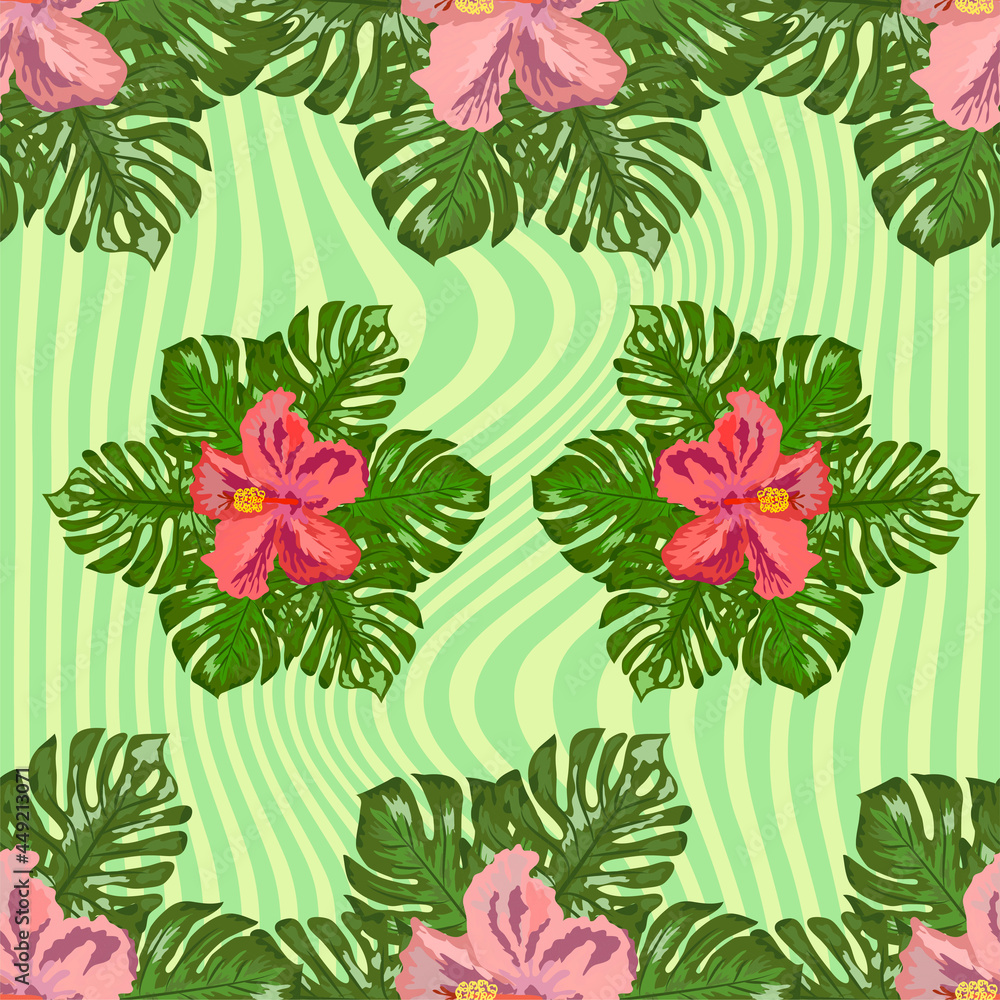 Modern tropical flower pattern, great design for any purposes