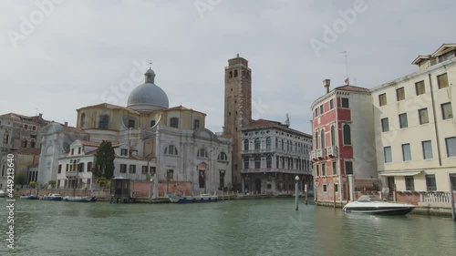 Cannaregio Canal seen from the Grand Canal, on the left you can see the Church of San Geremia, Palazzo Labia and in depth the Guglie bridge photo