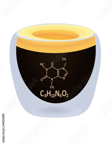 Caffeine molecular structure. vector illustration