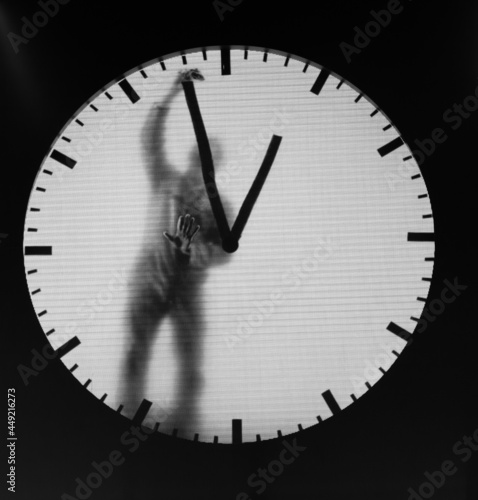 Photography The man in the clock in Amsterdam