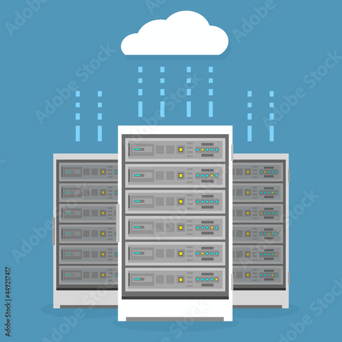 Server Cloud Data Access Transfer Icon Vector Illustration