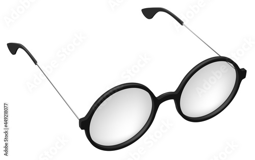 Vector simple round glasses, spectacles