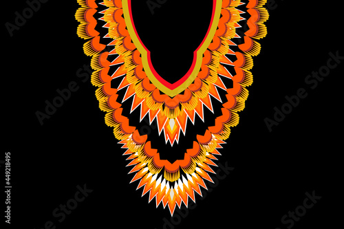 amber necklace isolated on black background