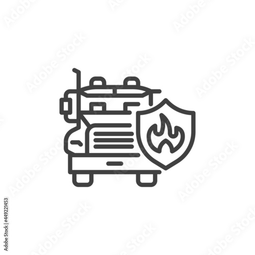 Transportation insurance line icon