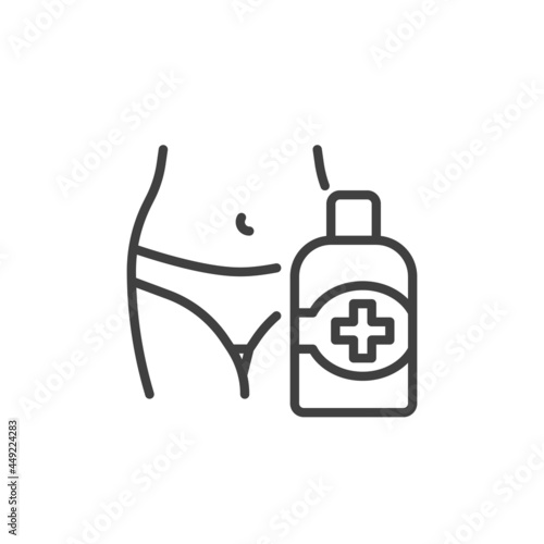 Women intimate hygiene product line icon