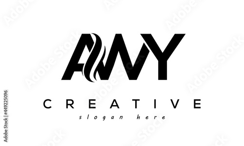Letter AWY creative logo design vector	 photo