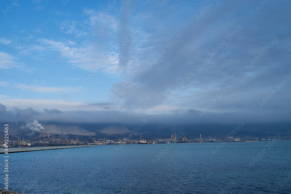 Image of the sea trading port.