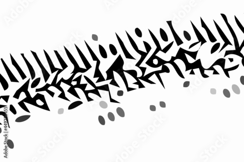 Black and white background. Abstract vector. Modern geometric design. 2D rendering digital illustration.
