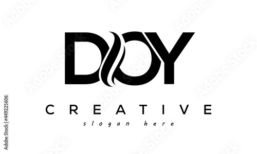 Letter DOY creative logo design vector	