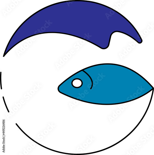 blue tail fish logo