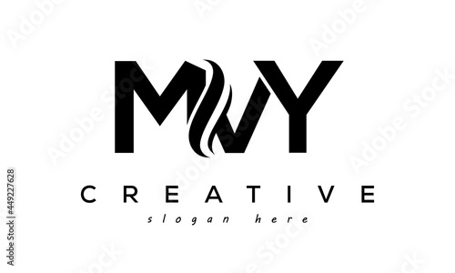 Letter MVY creative logo design vector	 photo