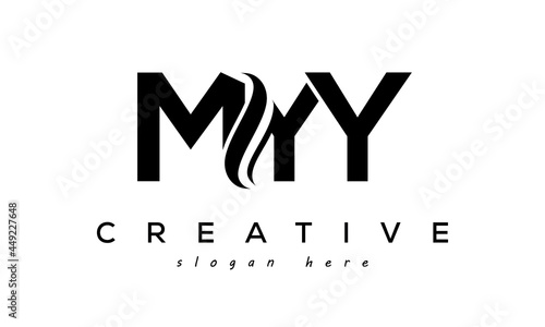 Letter MYY creative logo design vector	 photo