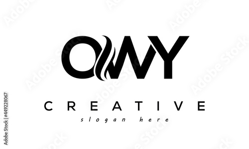 Letter OWY creative logo design vector	 photo