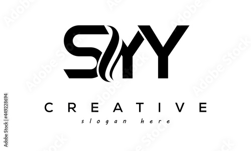 Letter SYY creative logo design vector	 photo