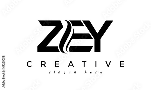 Letter ZEY creative logo design vector	 photo