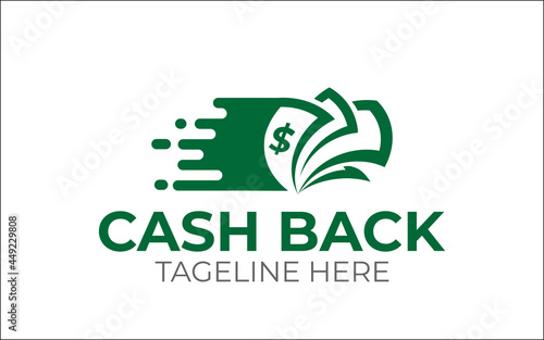 Illustration graphic vector of fast cash money for finance professional business logo design template