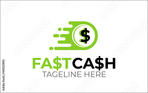 Illustration graphic vector of fast cash money for finance professional business logo design template