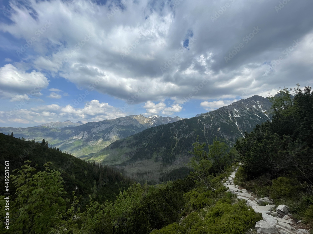 clouds over the mountains