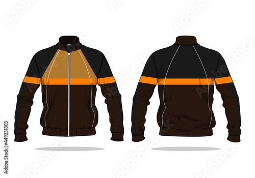 retro vintage windbreaker jacket template
