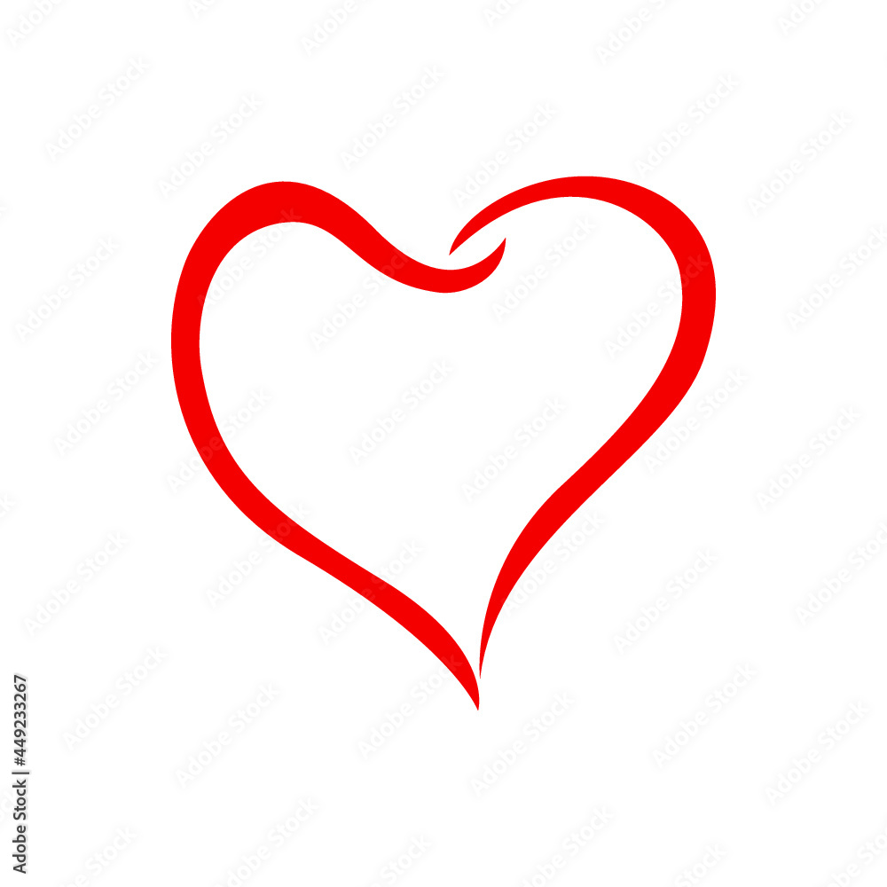 Red Heart logo Concept isolated on a white background Red Heart logo Concept isolated on a white background
