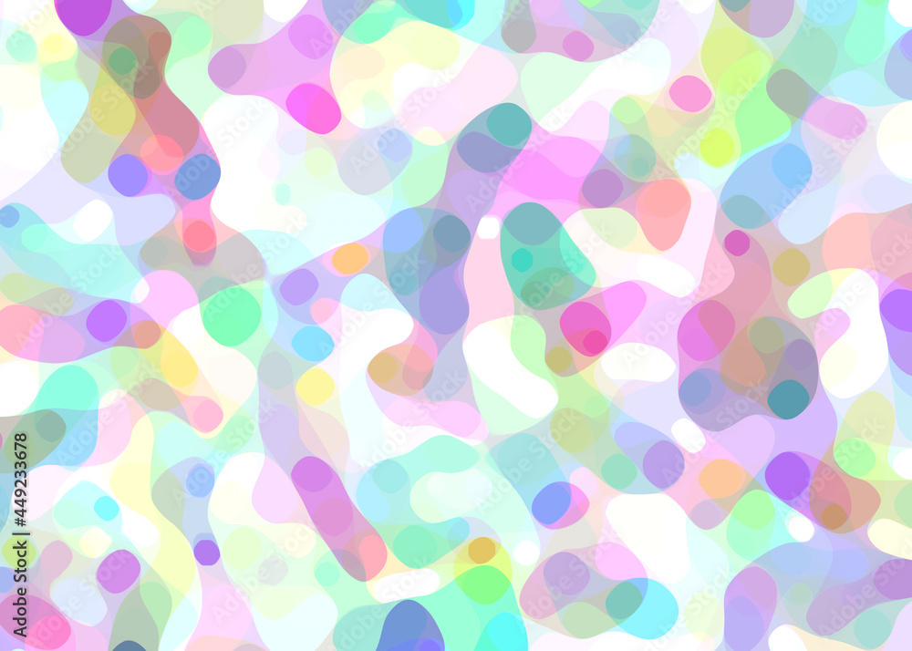 Abstract colorful background with dots and overlapping shapes. Modern seamless summer wallpaper pattern. Abstract colorful background with dots and overlapping shapes. Modern seamless summer wallpaper pattern.