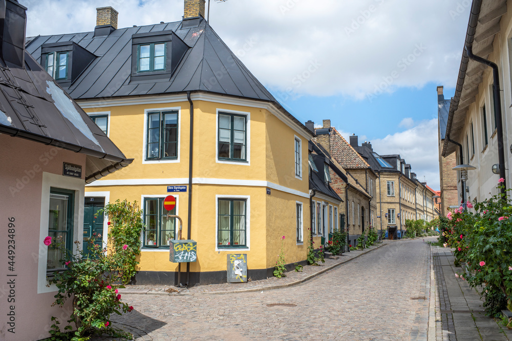 Characteristic Strolling streets with Picturesque Buildings in Lund